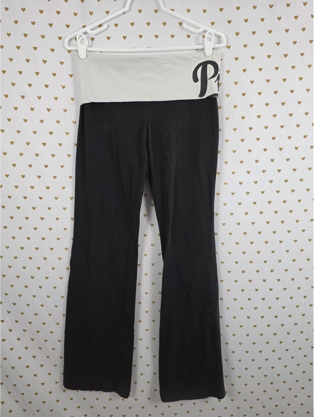 Victorias Secret PINK Medium Flare Yoga Pants Foldover Y2k